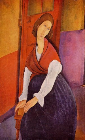 Amedeo Modigliani, Jeanne Hebuterne also known as In Front of a Door Art