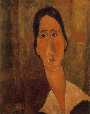 , Jeanne Hebuterne with White Collar Art