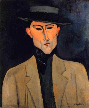 Amedeo Modigliani, Portrait of a Man with Hat also known as Jose Pacheco Art