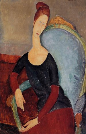 Amedeo Modigliani, Portrait of Jeanne Hebuterne Seated in an Armchair Art