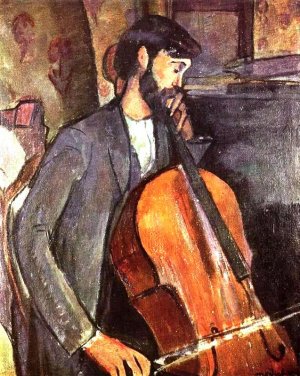 Amedeo Modigliani, The Cellist Art