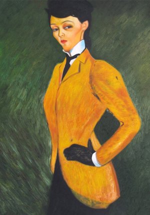 Amedeo Modigliani, Woman with Yellow Jacket Art